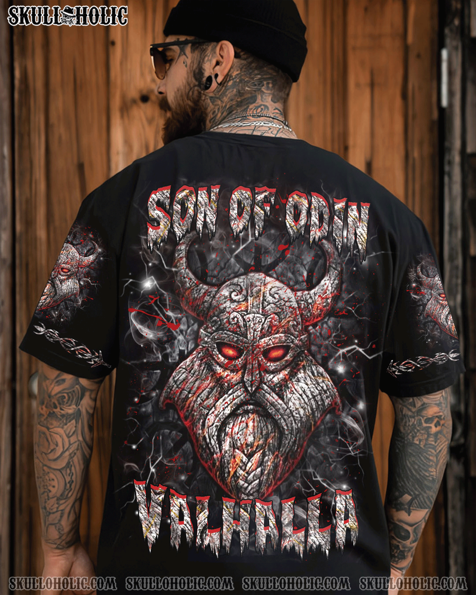 BLISSCORNERS SON OF ODIN VALHALLA VIKING SKULL ALL OVER PRINT