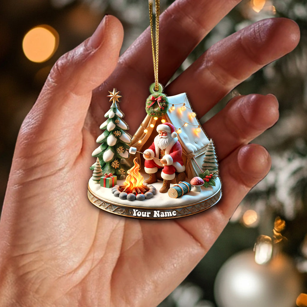 Blisscorners Custom Name Camping Ornament, Camping Christmas Decoration2D Flat LM2211
