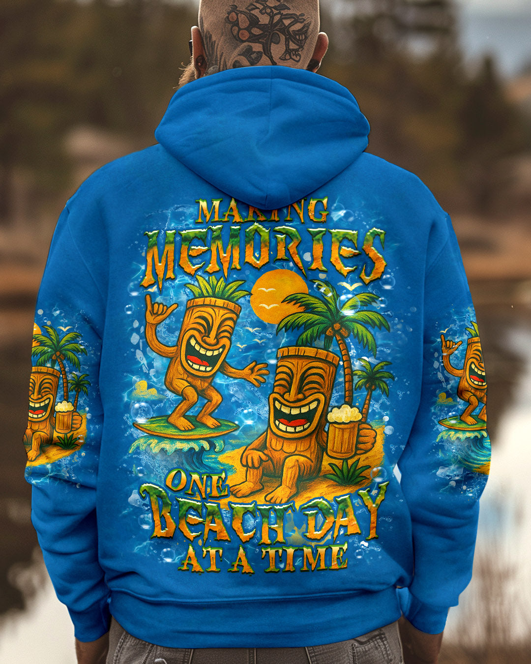 BLISSCORNERS MAKING MEMORIES ONE BEACH DAY AT A TIME TIKI ALL OVER PRINT