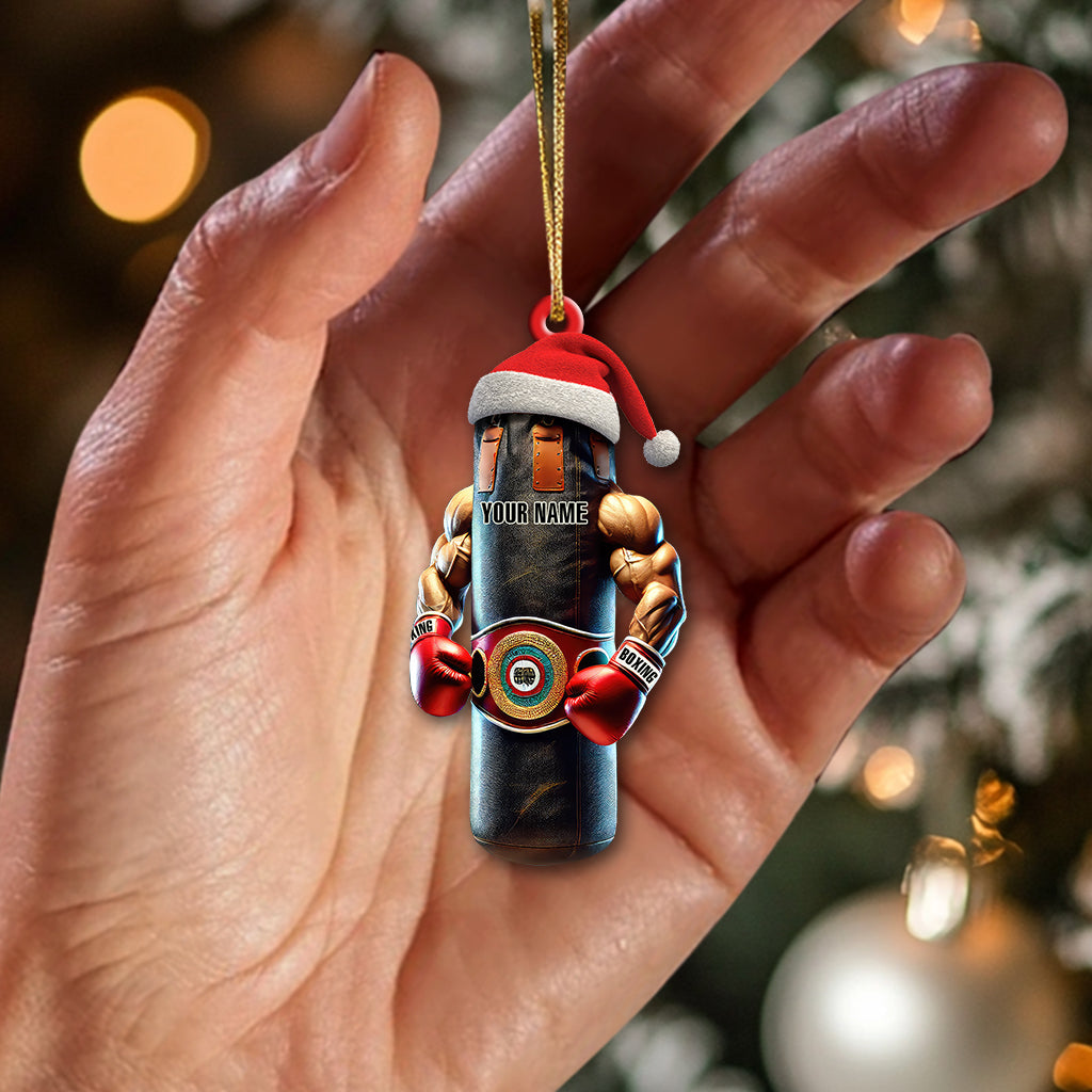 Blisscorners Custom Name Boxing Ornament, Christmas Gift for Boxing Loverss2D Flat LM2111