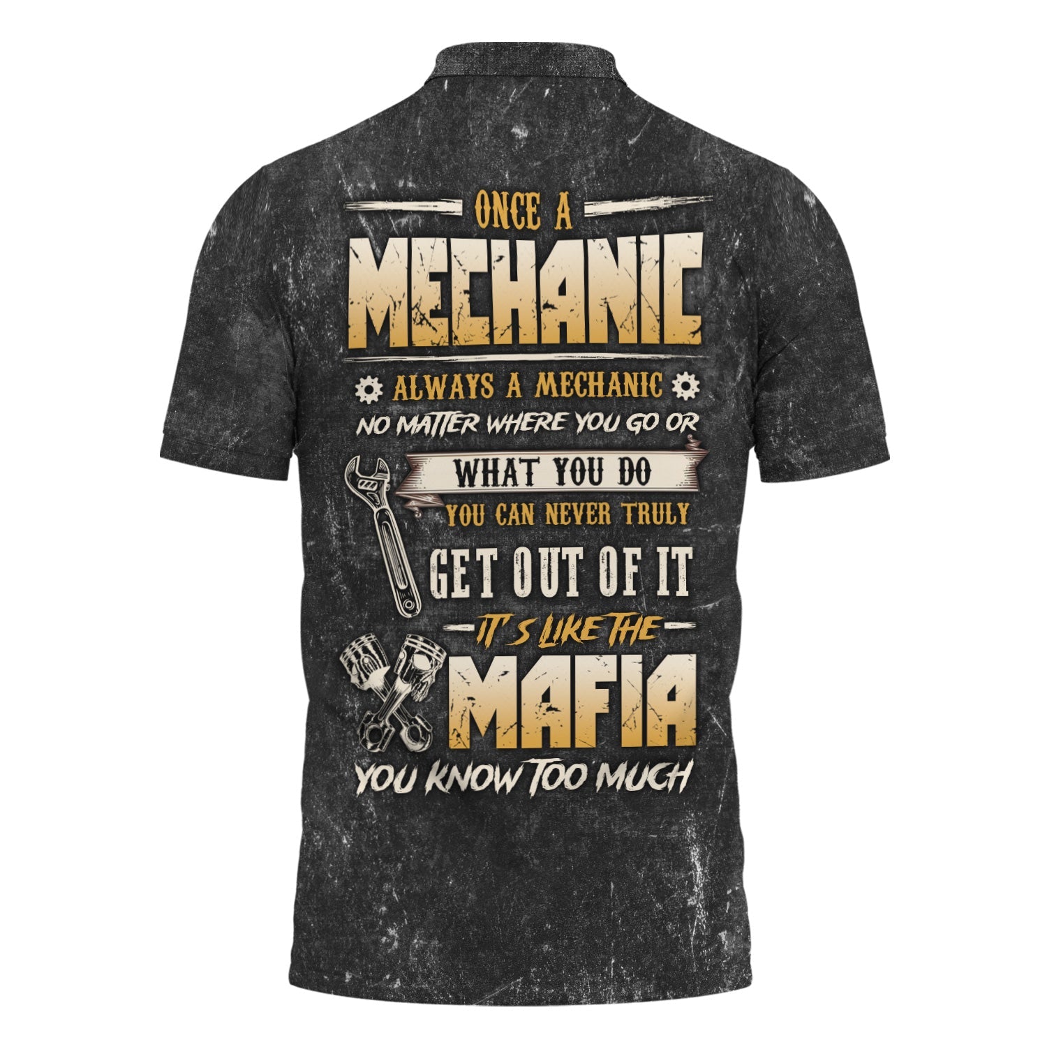 Blisscorners Once a Mechanic Always a Mechanic Shirt, Funny Mechanic Apparel, Car Repair Mafia Tee for Mechanics, Gift for Auto Technicians
