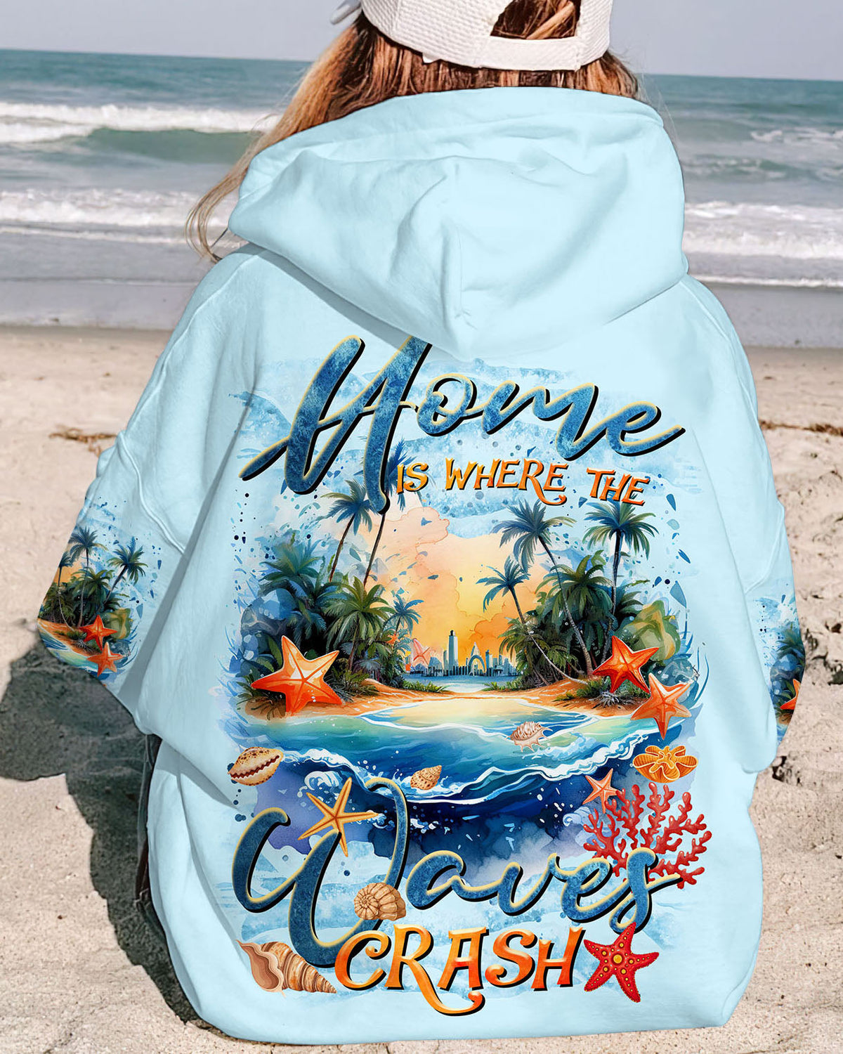 BLISSCORNERS HOME IS WHERE THE WAVES CRASH ALL OVER PRINT