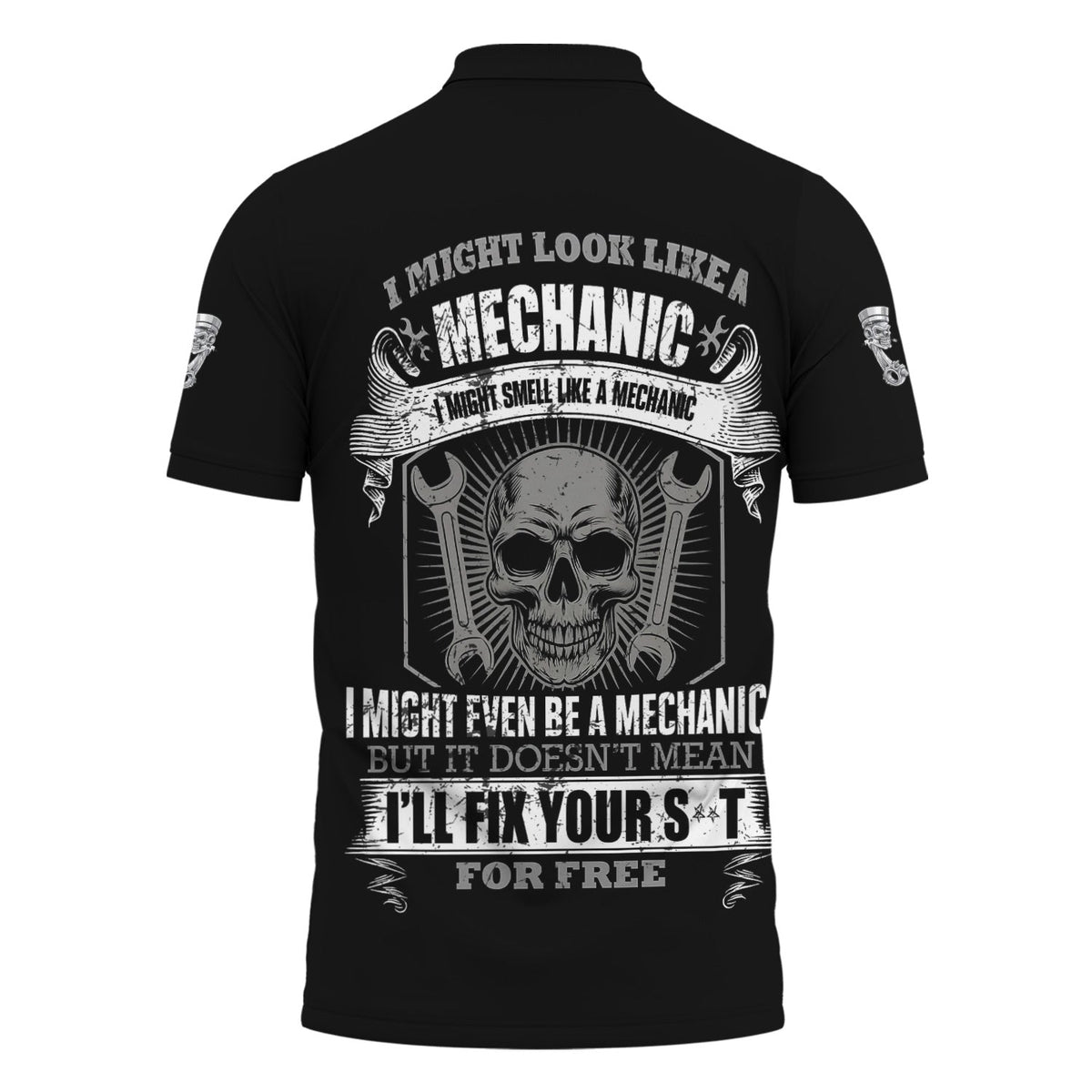 Blisscorners Personalized T-Shirt I Might Look Like Mechanic But It Doesn't Mean I'll Fix For Free Shirt For Mechanics