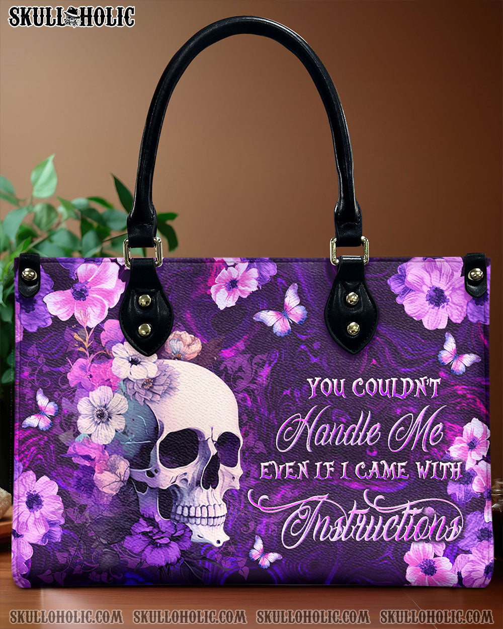 BLISSCORNERS YOU COULDN'T HANDLE ME LEATHER HANDBAG
