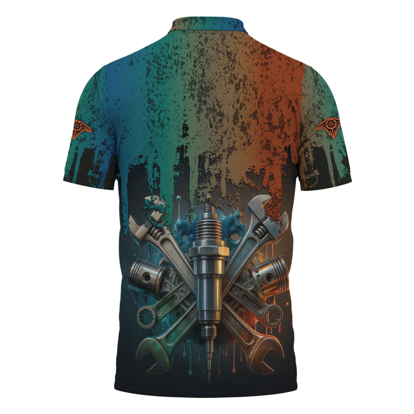 Blisscorners Personalized Mechanic Shirt, Colorful Wrenches Piston and Spark Plug Design, Gift For Men