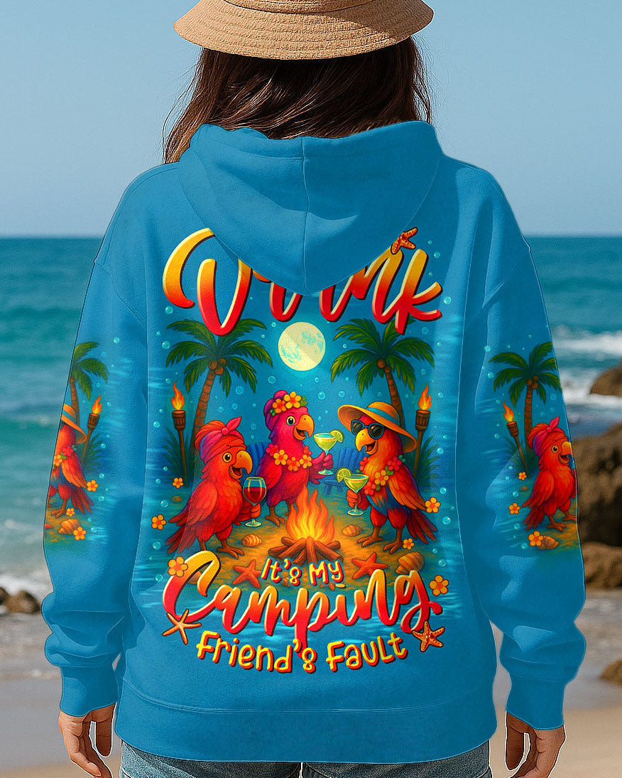 BLISSCORNERS IF I'M DRUNK IT'S MY CAMPING FRIEND'S FAULT PARROT ALL OVER PRINT