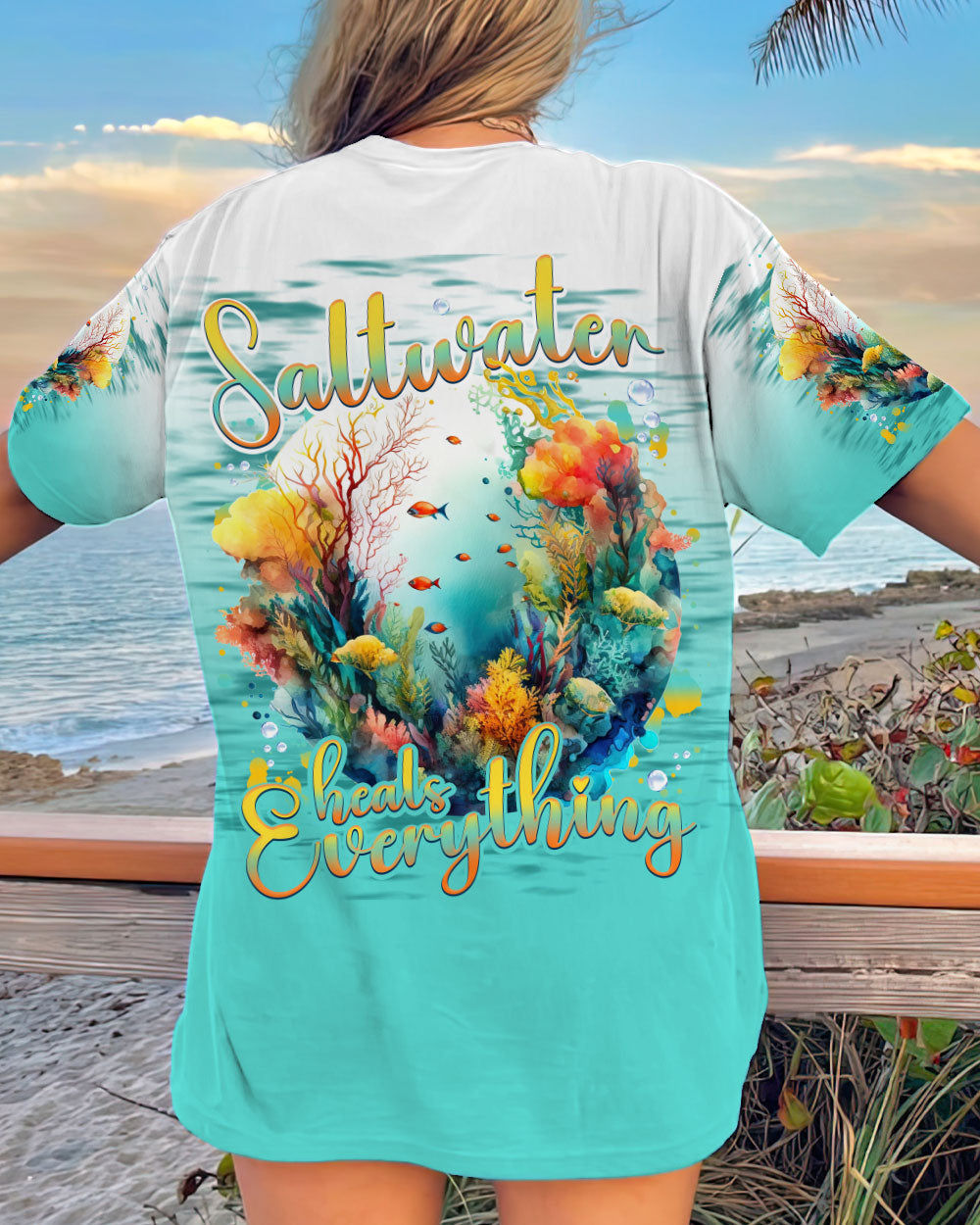 BLISSCORNERS SALTWATER HEALS EVERYTHING ALL OVER PRINT