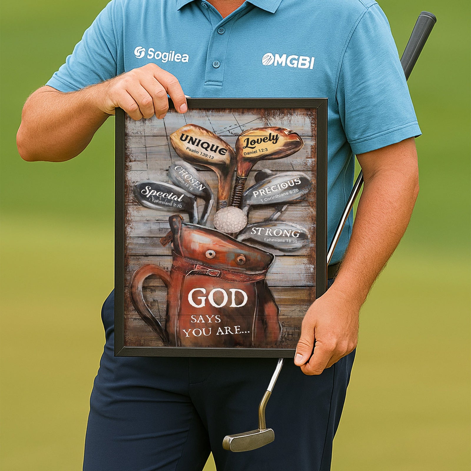 Blisscorners God Says You Are Canvas Wall Art, Golf Decor, Gift For Golfers LM2611