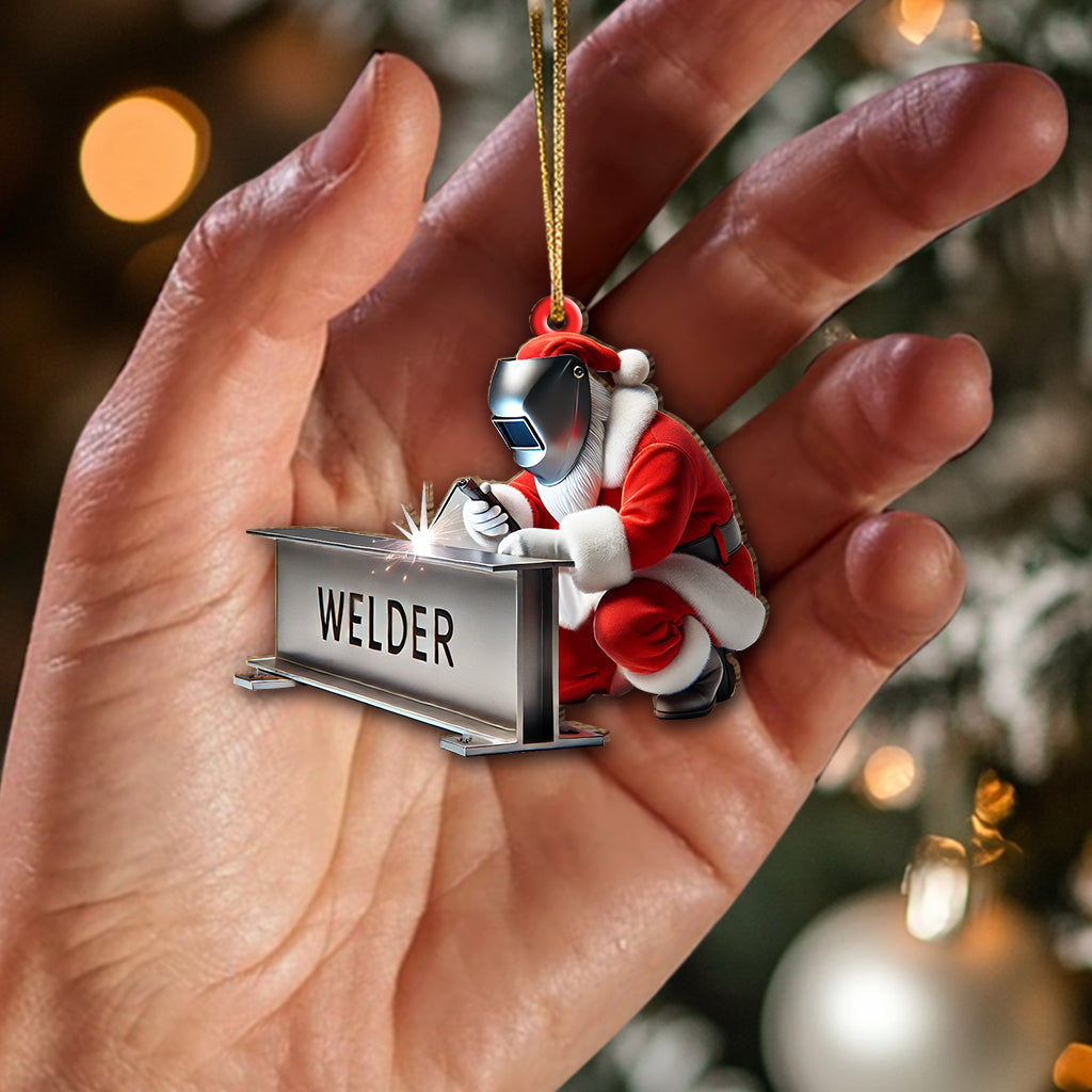 Blisscorners Custom Name Welder Ornament, Christmas Gift for Welder2D Flat LM2111
