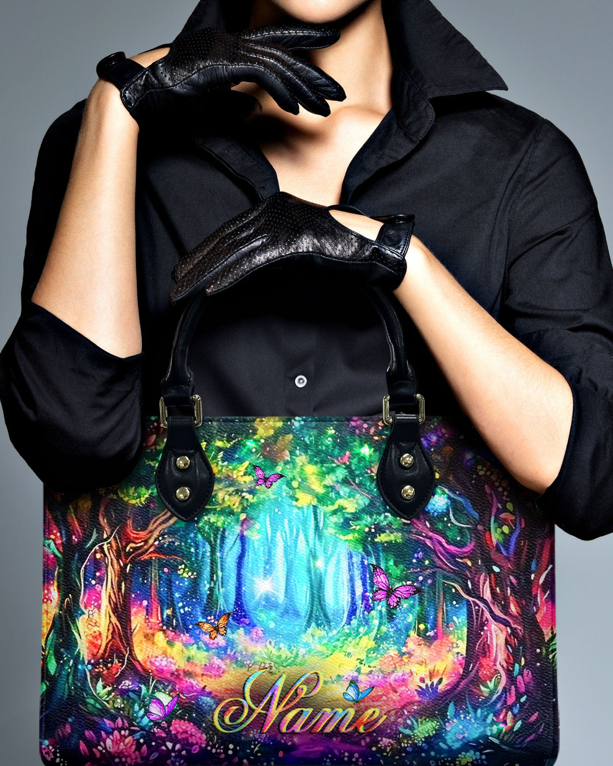 BLISSCORNERS FANTASY FOREST MAGICAL FOREST LEATHER HANDBAG