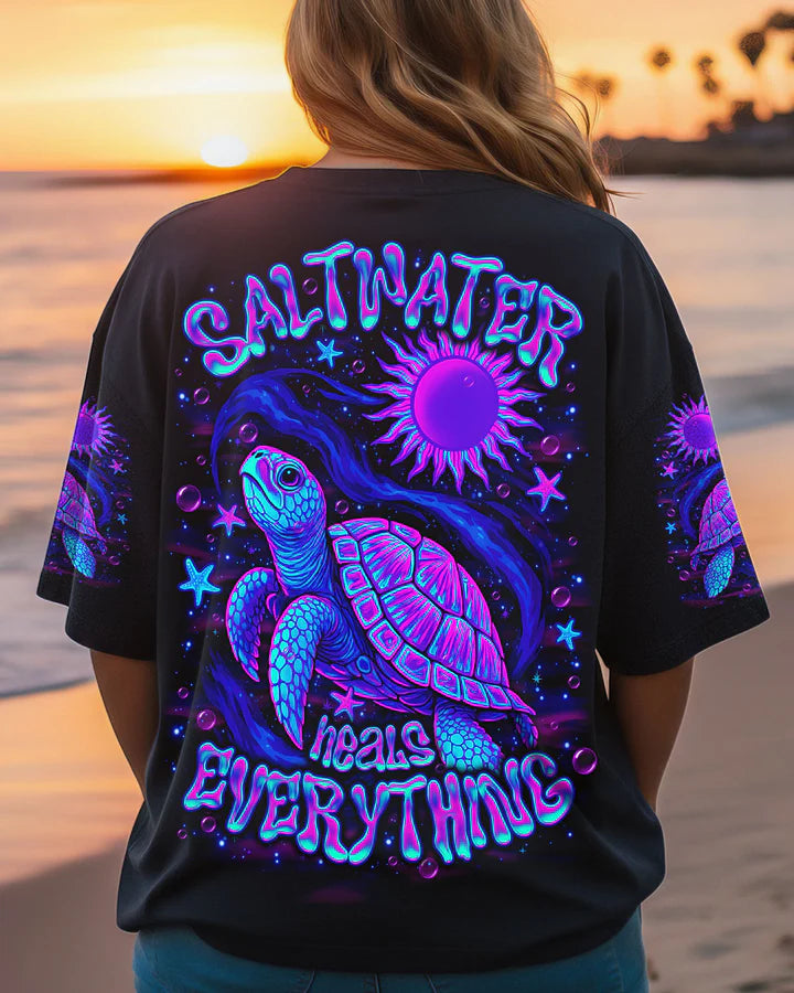 BLISSCORNERS SALTWATER HEALS EVERYTHING TURTLE ALL OVER PRINT 2