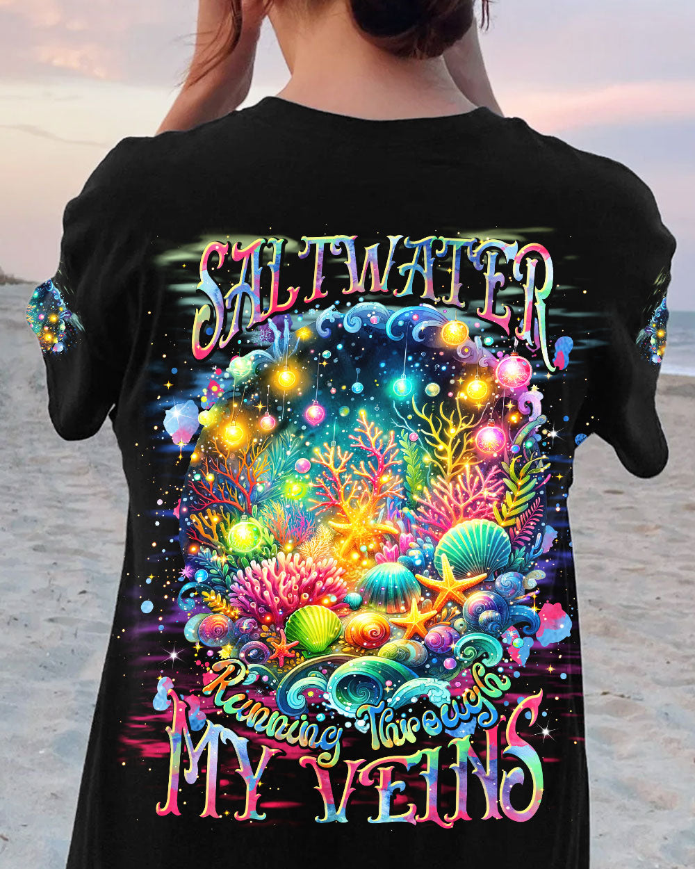 BLISSCORNERS SALTWATER RUNNING THROUGH MY VEINS CHRISTMAS ALL OVER PRINT