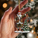 Blisscorners Custom Name Hunting Ornament, Christmas Gift for Animal Hunter 2D Flat LM2111