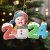 (Photo Inserted) Blisscorners Baby First Christmas 2024 - Personalized Custom Acrylic Ornament