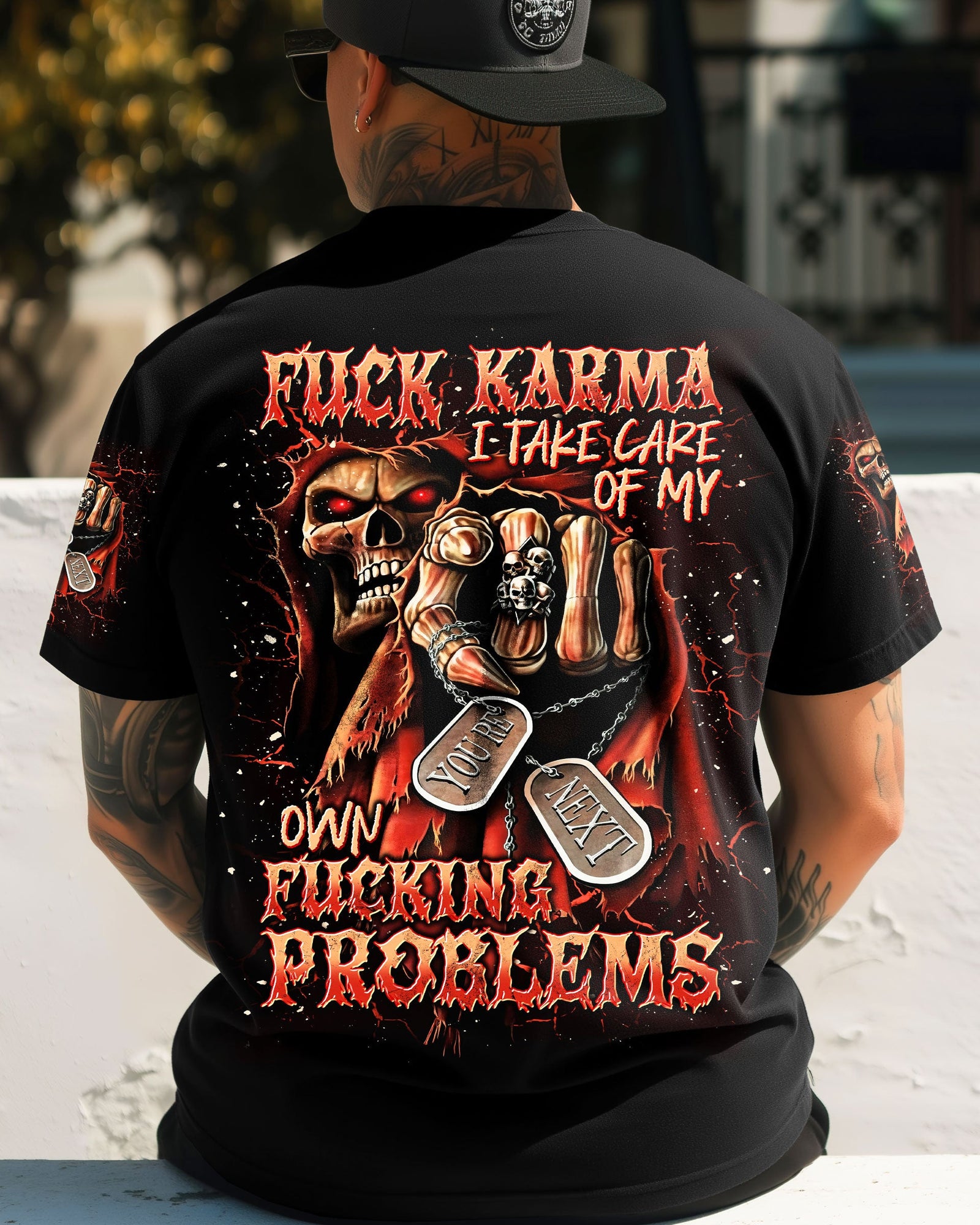 BLISSCORNERS F KARMA REAPER SKULL ALL OVER PRINT