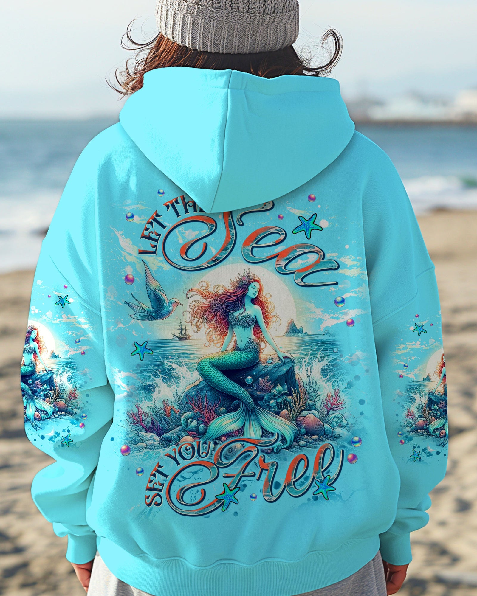 BLISSCORNERS LET THE SEA SET YOU FREE MERMAID ALL OVER PRINT