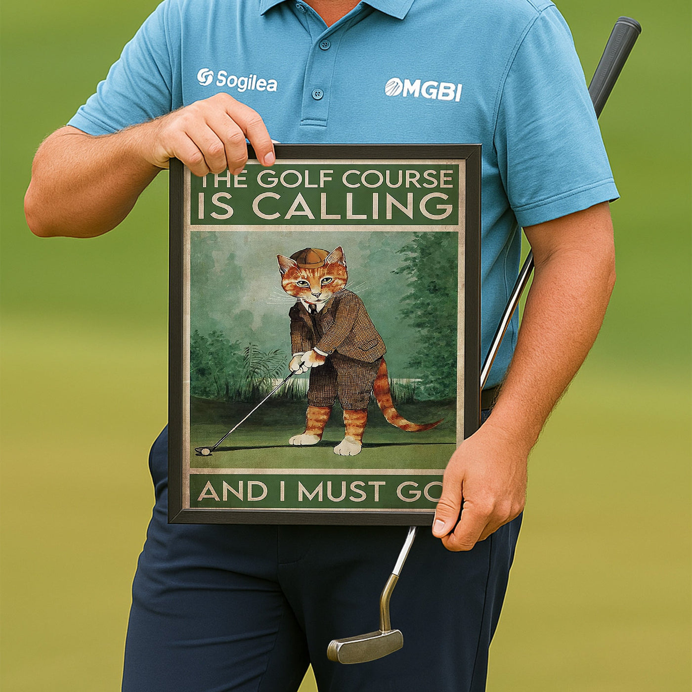 Blisscorners The Golf Course Is Calling And I Must Go Canvas Wall Art, Golf Decor, Gift For Golf Lovers LM2611