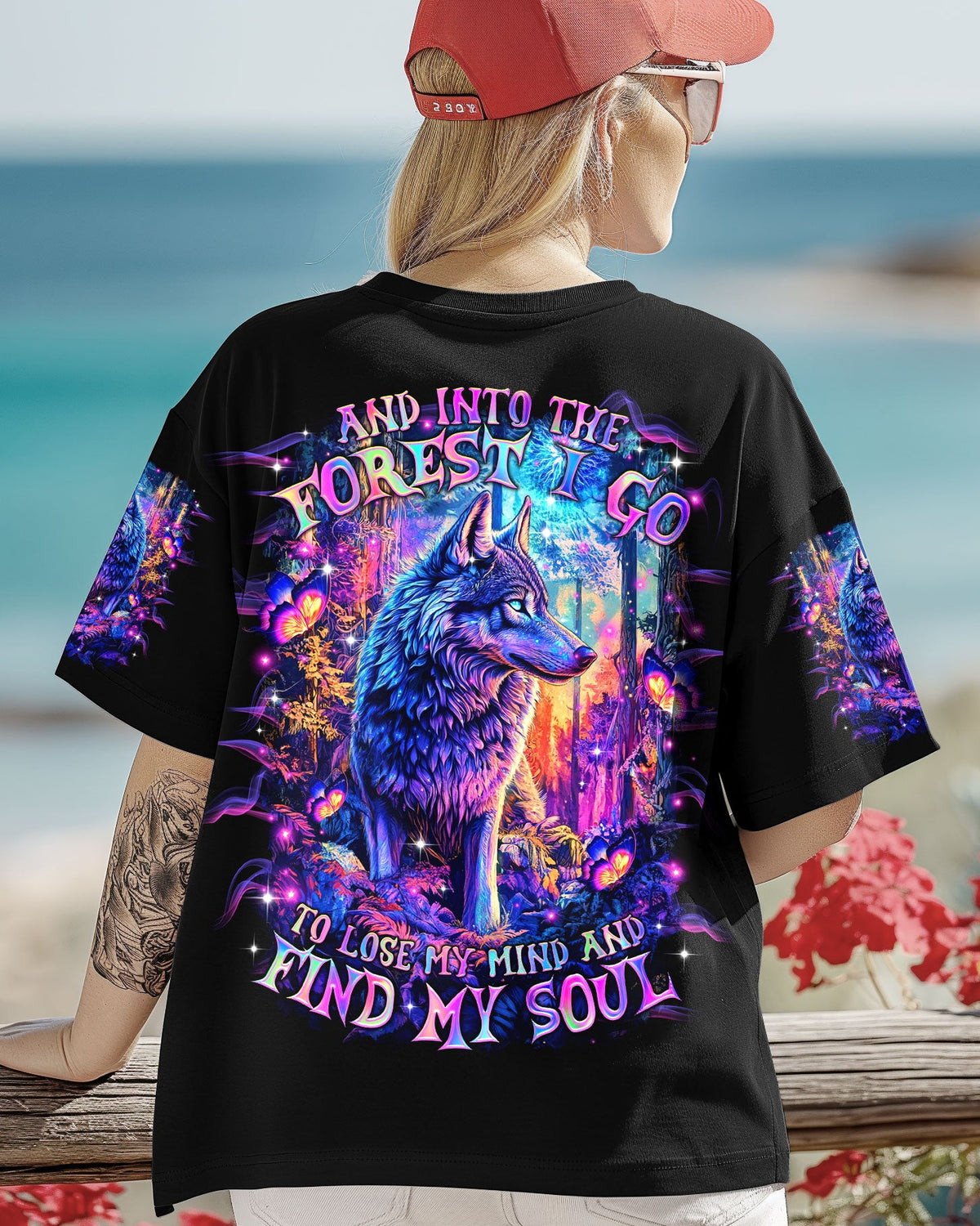 BLISSCORNERS AND INTO THE FOREST I GO WOLF ALL OVER PRINT