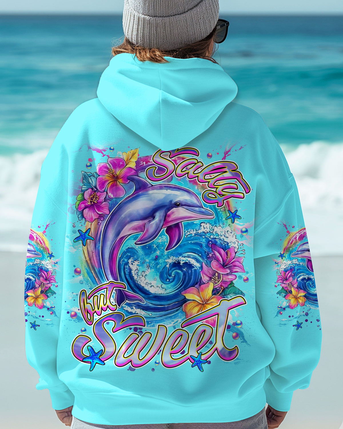 BLISSCORNERS SALTY BUT SWEET  DOLPHIN ALL OVER PRINT