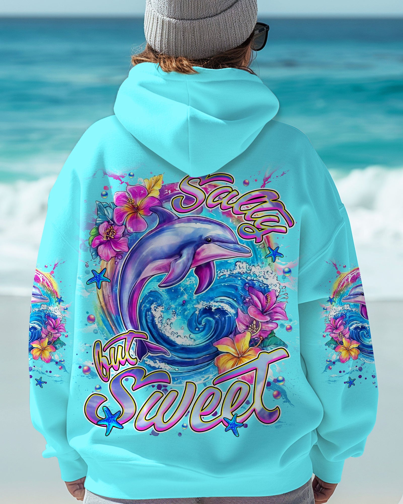 BLISSCORNERS SALTY BUT SWEET  DOLPHIN ALL OVER PRINT