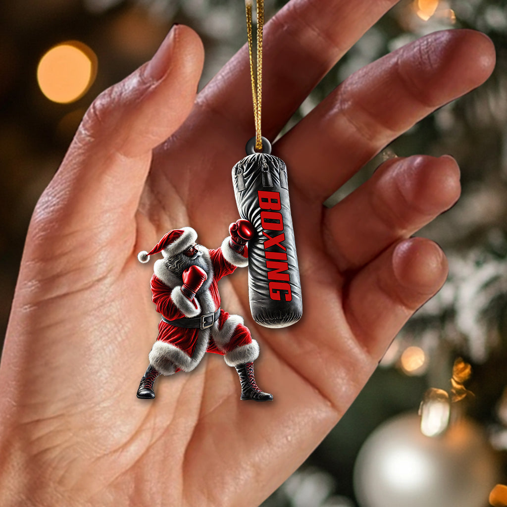 Blisscorners Custom Name Boxing Ornament, Christmas Gift for Boxing Lovers2D Flat LM2111
