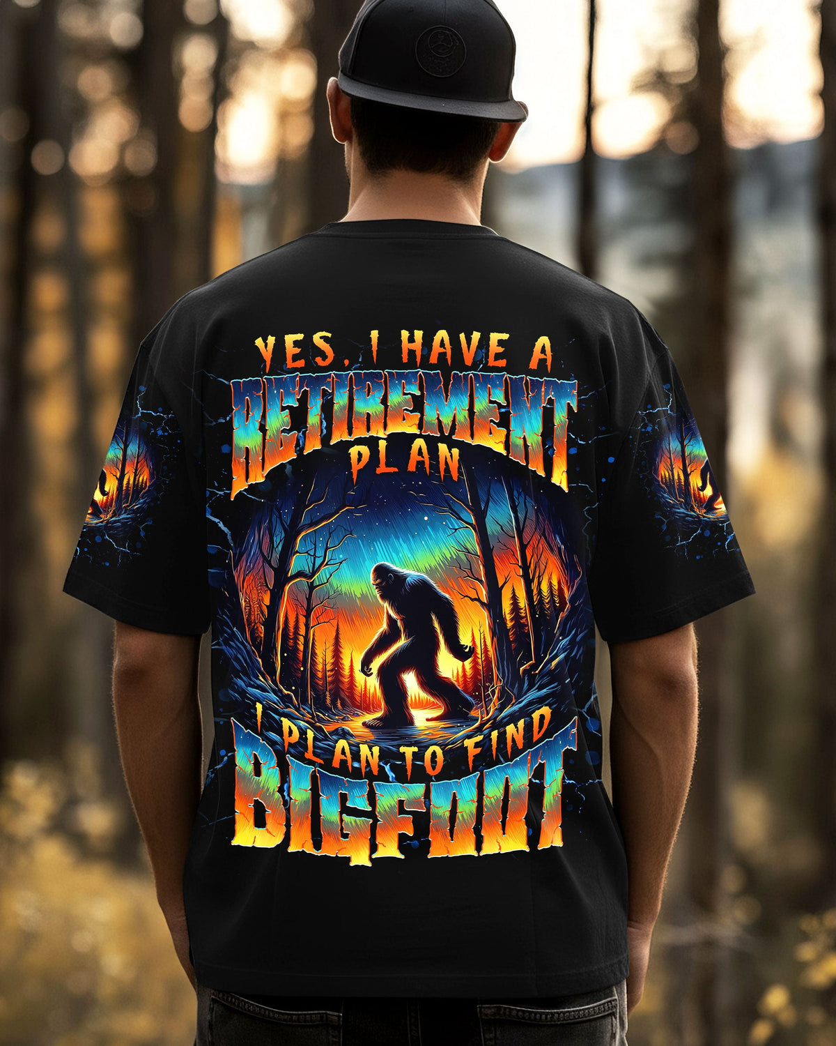 BLISSCORNERS I PLAN TO FIND BIGFOOT ALL OVER PRINT