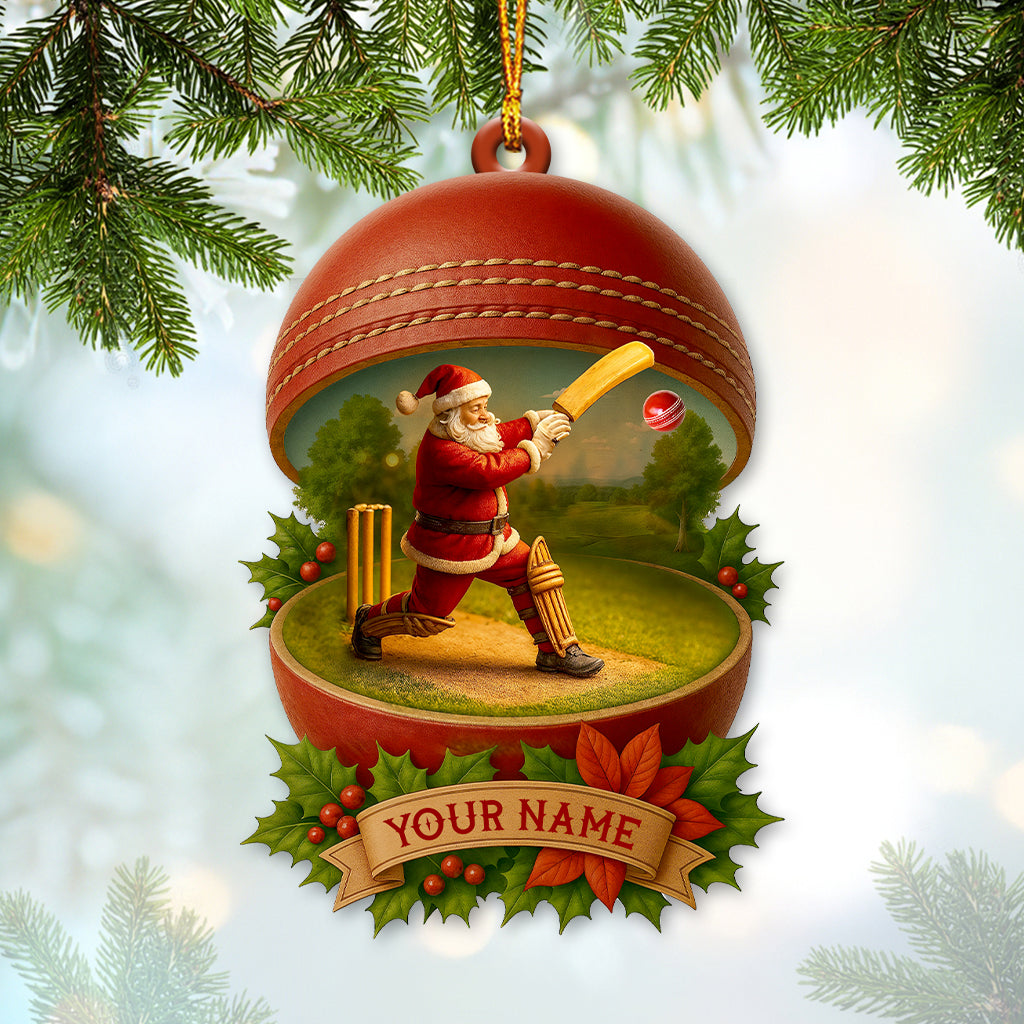 Blisscorners Christmas Cricket Players, Home Decor, Christmas Ornament2D Flat LM2111