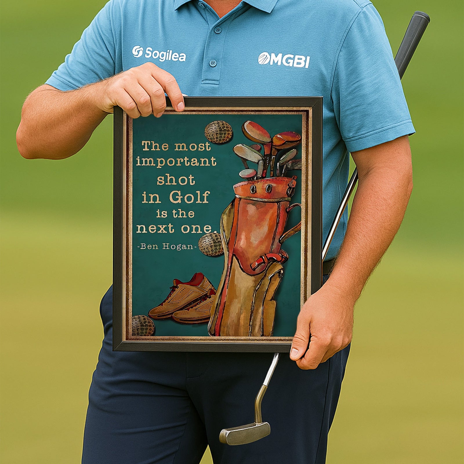 Blisscorners The Most Important Shot In Golf Is The Next One Canvas Wall Art, Golf Decor, Gift For Golf Lovers LM2611