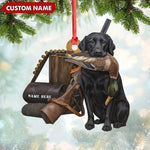 Blisscorners Personalized Duck Hunting Dog Ornament - Personalized Acrylic Christmas Decor for Hunters LM0411