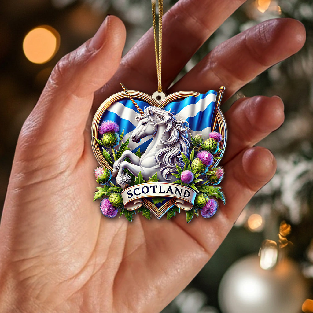 Blisscorners Custom Name Scotland Ornament, Christmas Gift for Scotland Lover42D Flat LM2211