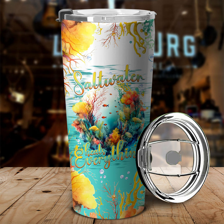 BLISSCORNERS SALTWATER HEALS EVERYTHING TUMBLER - TLNT0612232