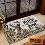 Blisscorners Premium Deer Couple Hunting Door Mat 3D Personalized - Grass Brown