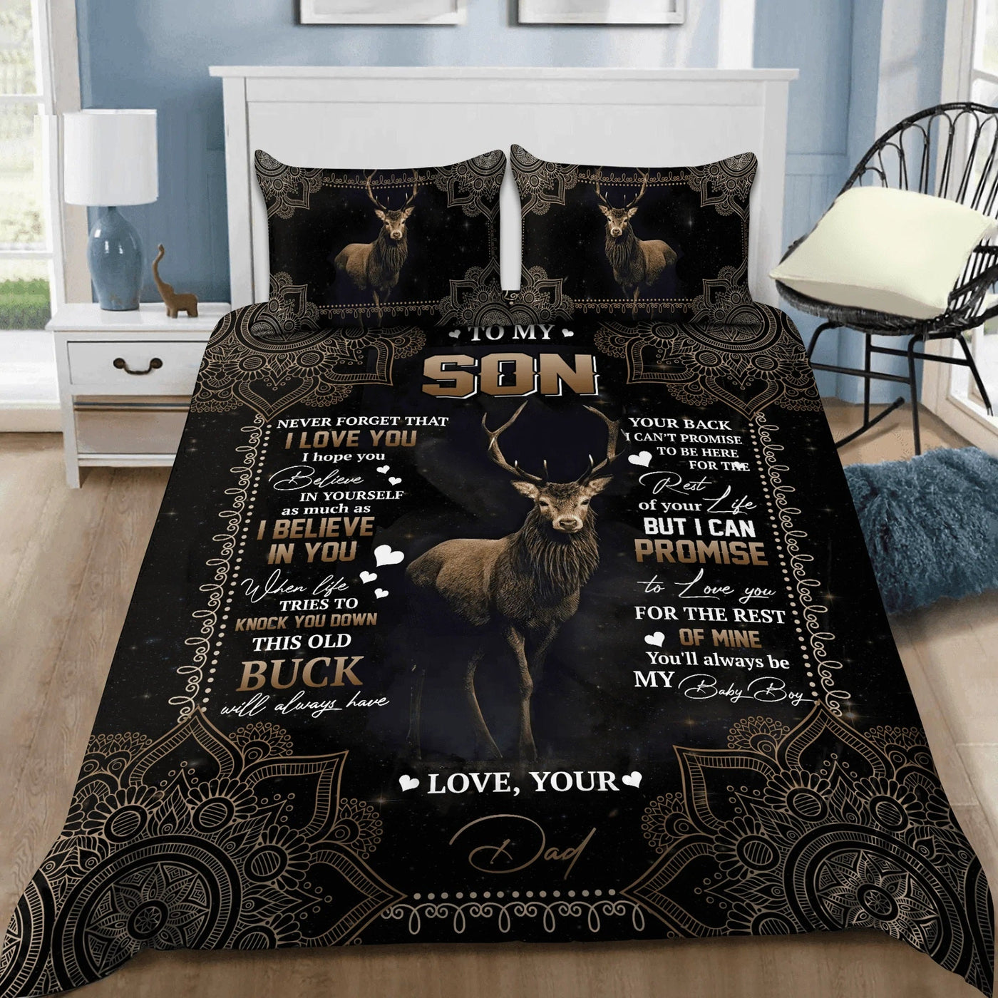 Blisscorners To My Son Hunting Blanket
