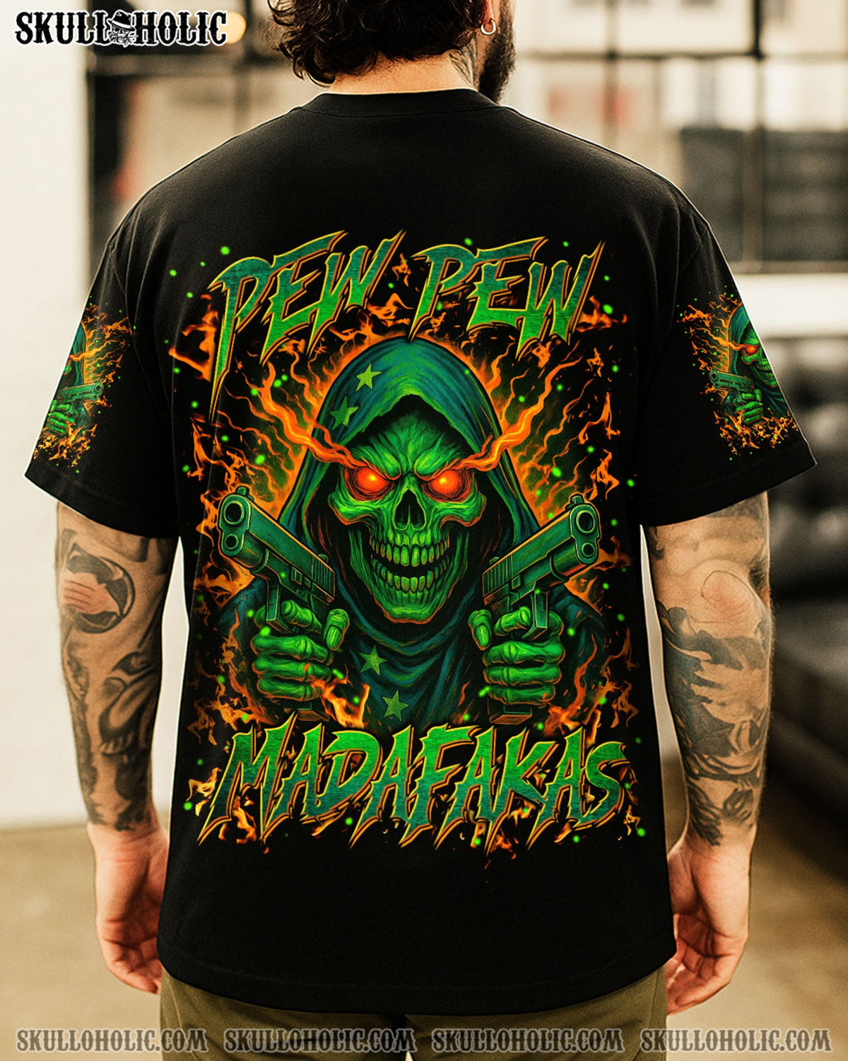 BLISSCORNERS PEW PEW MADAFAKAS SKULL REAPER ALL OVER PRINT