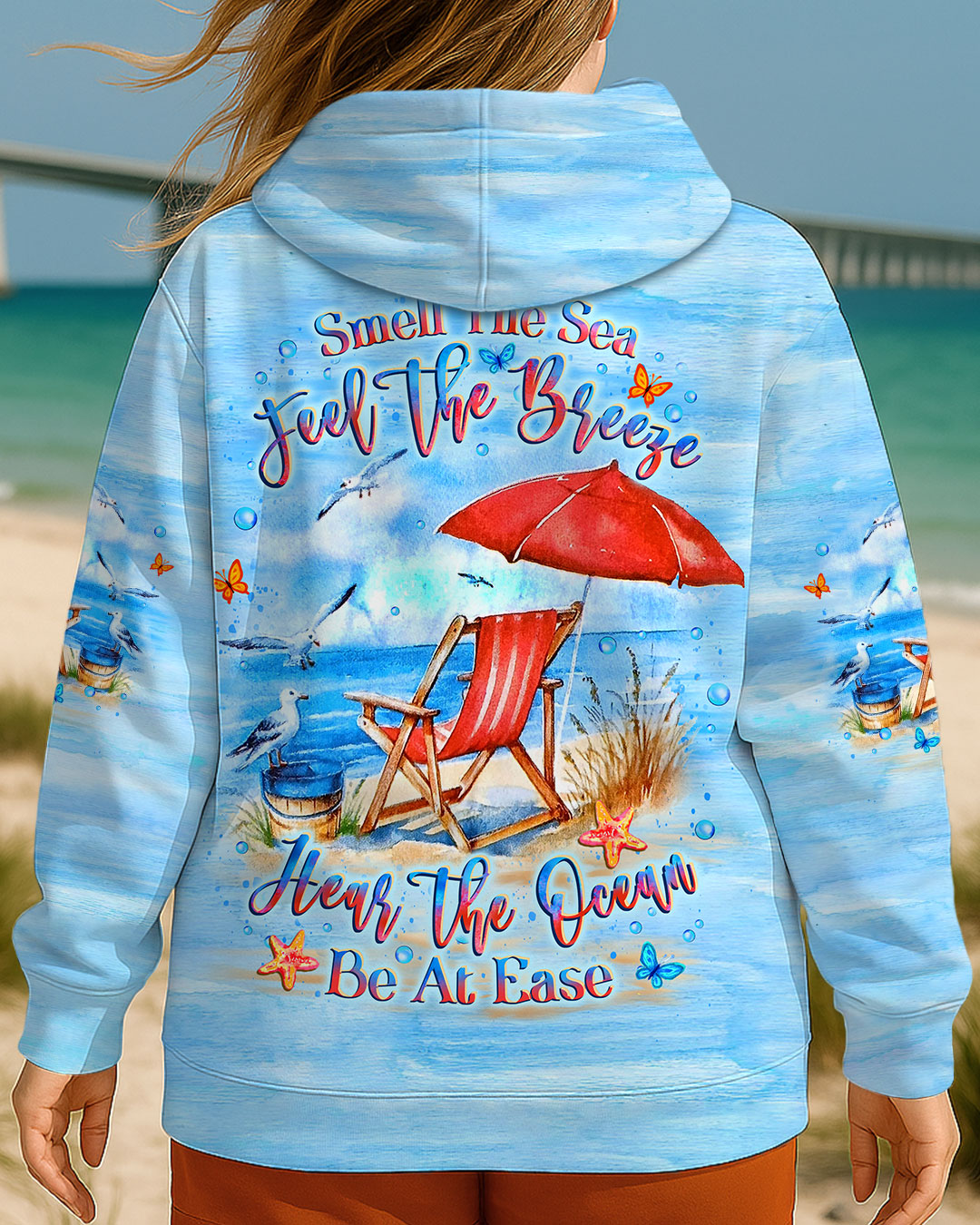 BLISSCORNERS SMELL THE SEA FEEL THE BREEZE ALL OVER PRINT