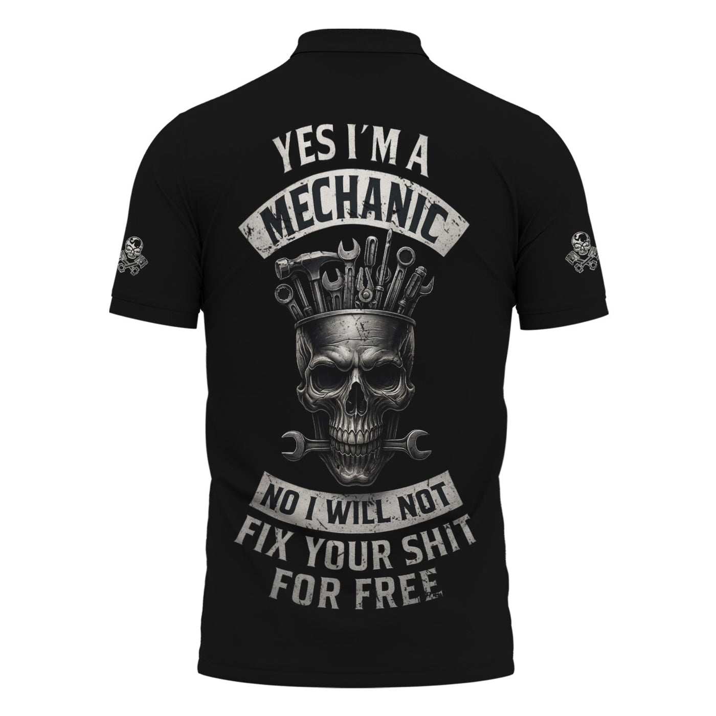 Blisscorners Personalized Mechanic Shirt, Yes I'm A Mechanic No I Will Not Fix For Free, Funny Quote Design, Gift For Men