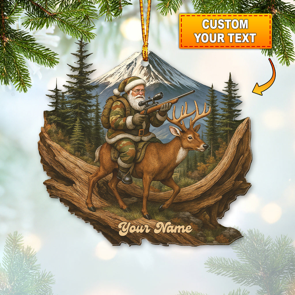 Blisscorners Hiking Santa, Home Decor, Christmas Ornament, Personalized Ornaments2D Flat LM2111