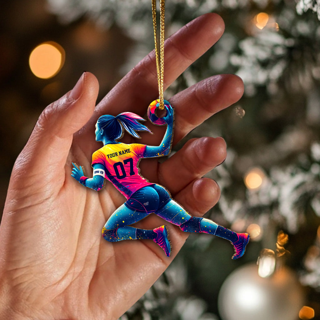 Blisscorners Custom Name Handball Ornament, Gift for Handball Team2D Flat LM2111