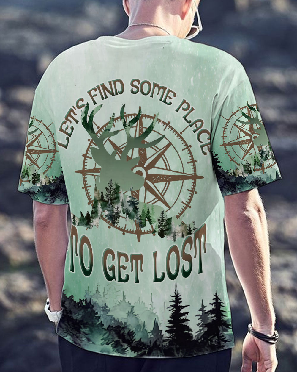 BLISSCORNERS LET'S FIND SOME PLACE TO GET LOST DEER ALL OVER PRINT