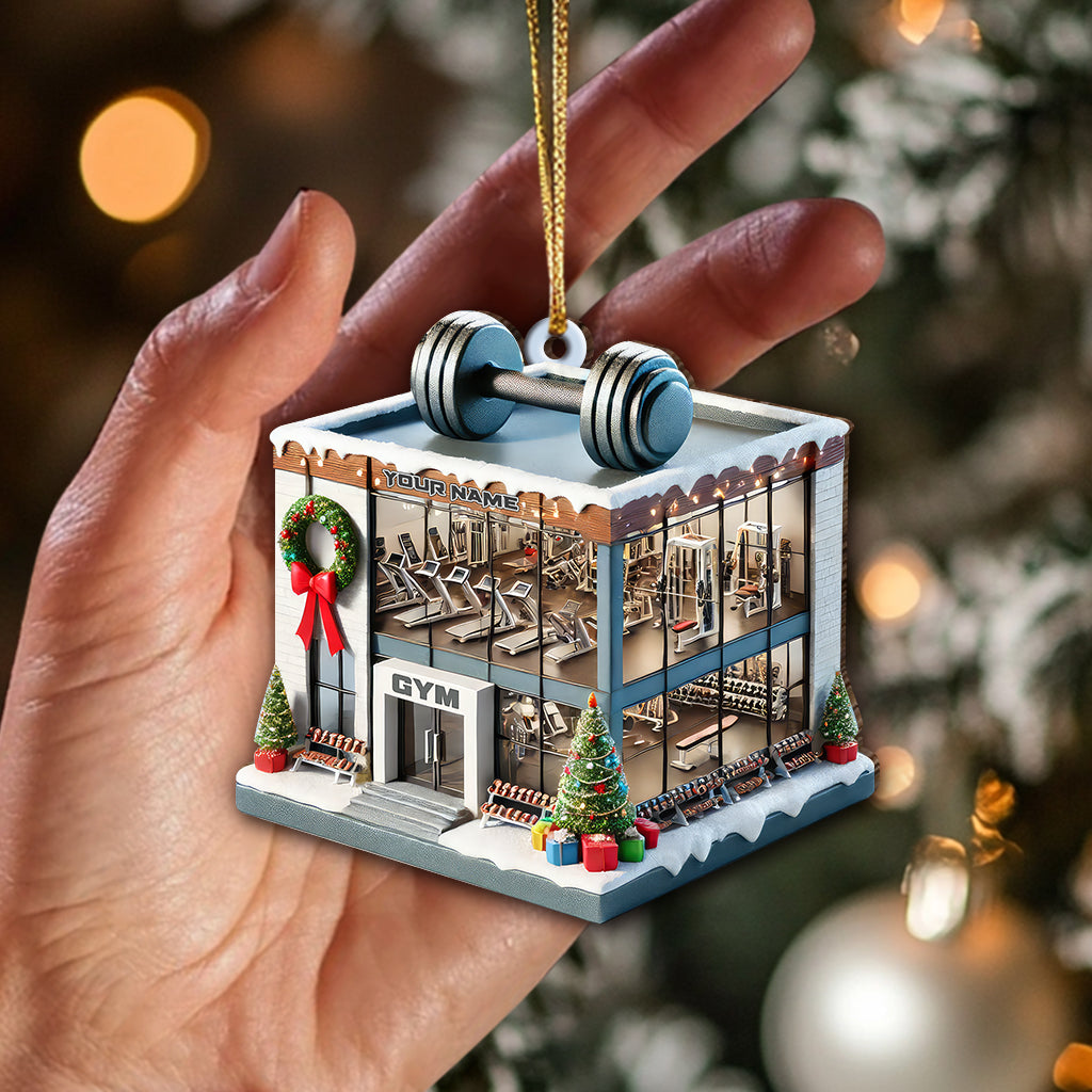 Blisscorners Custom Name Gym Ornament, Gymnastics Christmas Decoration2D Flat LM2111