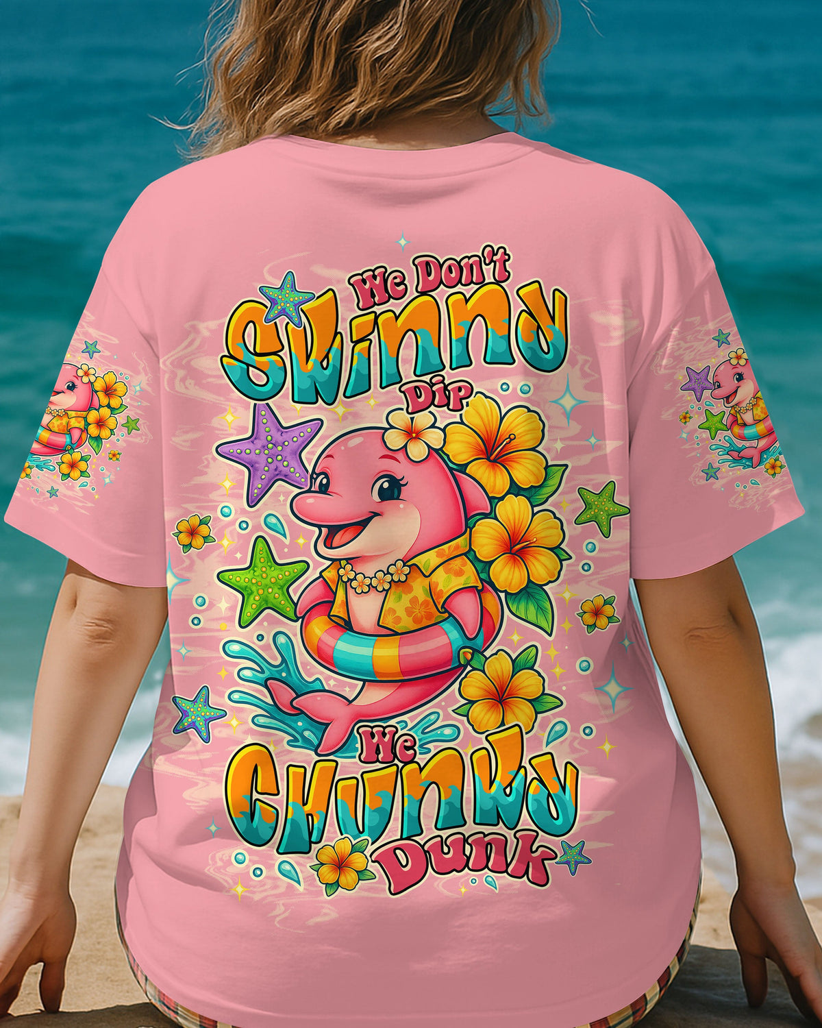 BLISSCORNERS WE DON'T SKINNY DIP DOLPHIN ALL OVER PRINT