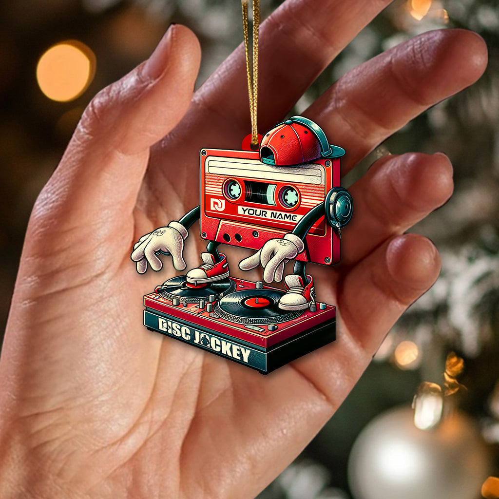 Blisscorners Custom Name Disc Jockey Ornament, Christmas Gift for Disc Jockey2D Flat LM2211