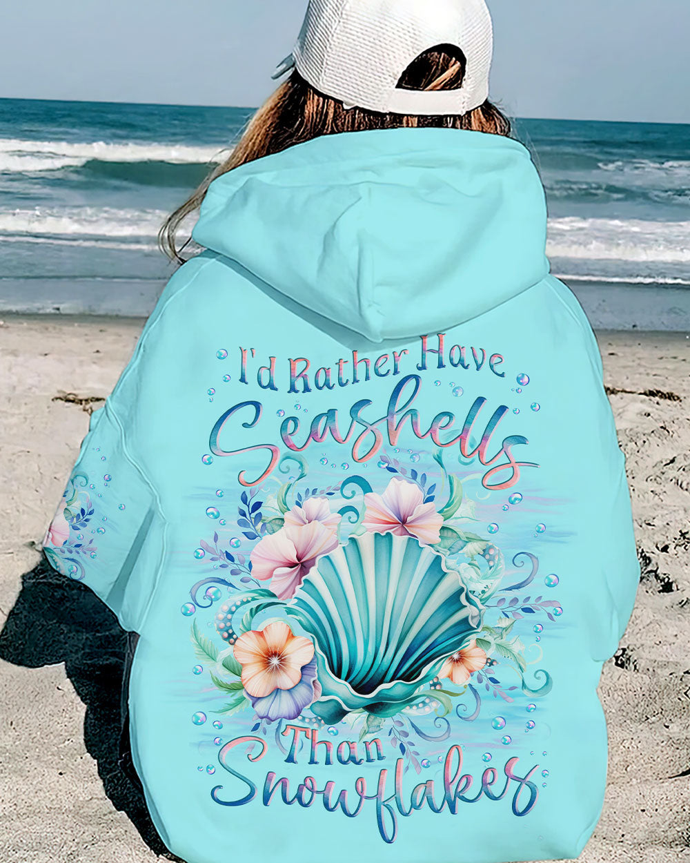 BLISSCORNERS I'D RATHER HAVE SEASHELLS ALL OVER PRINT