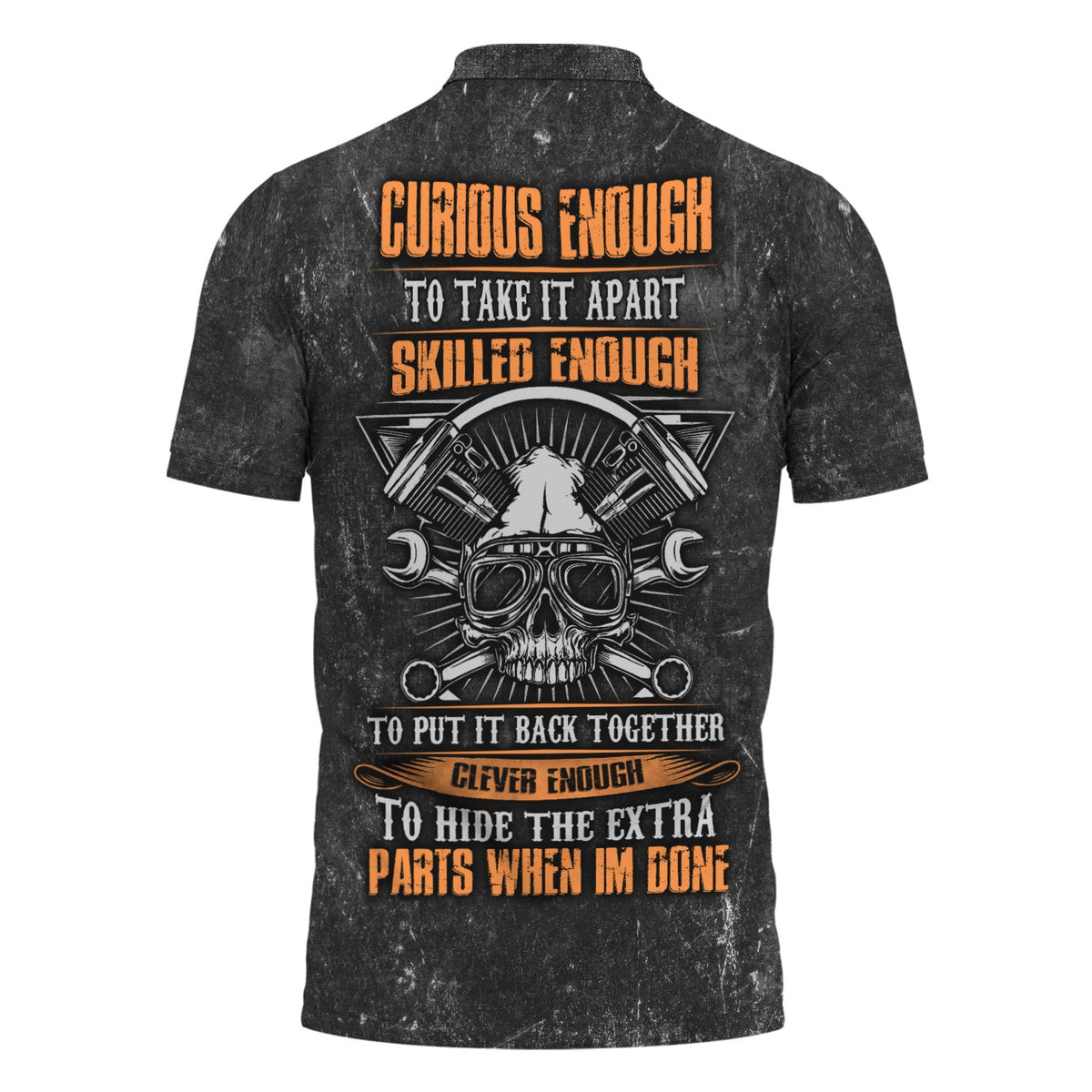 Blisscorners Funny Mechanic Shirt, Curious Enough Skilled Enough Clever Enough Quote Shirt, Auto Repair Gift Idea for Car Lovers & Mechanics