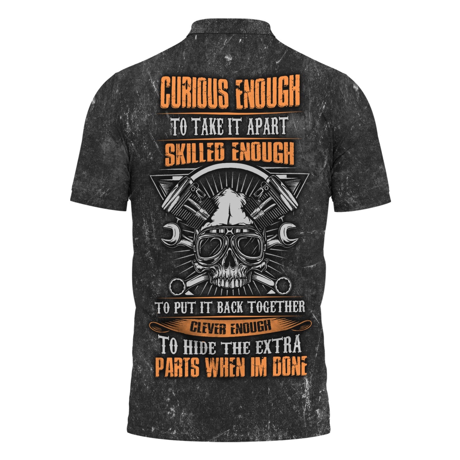 Blisscorners Funny Mechanic Shirt, Curious Enough Skilled Enough Clever Enough Quote Shirt, Auto Repair Gift Idea for Car Lovers & Mechanics
