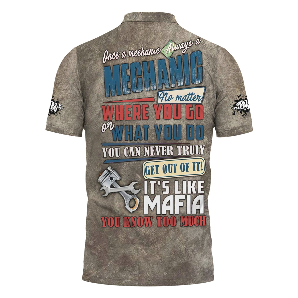 Blisscorners Funny Mechanic T Shirt Auto Repair Garage Workwear Tee Car Repair Wrench Shirt Gift for Men Dad Husband Boyfriend Diesel Engine Lover