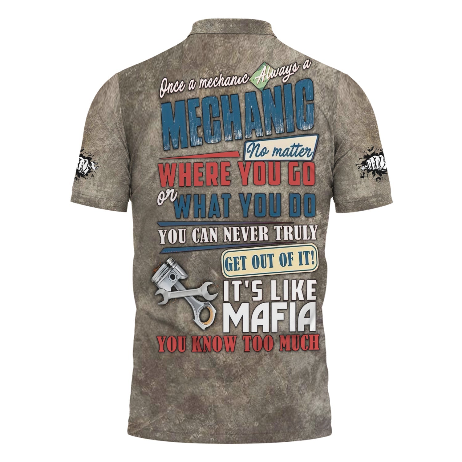 Blisscorners Funny Mechanic T Shirt Auto Repair Garage Workwear Tee Car Repair Wrench Shirt Gift for Men Dad Husband Boyfriend Diesel Engine Lover