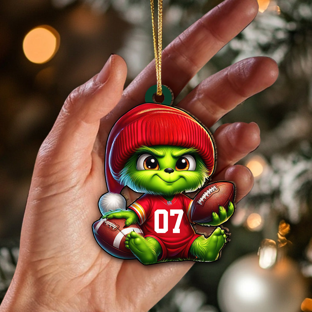 Blisscorners Christmas Gift, Custom Ornament, Christmas Stink Rugby Ornament2D Flat LM2111