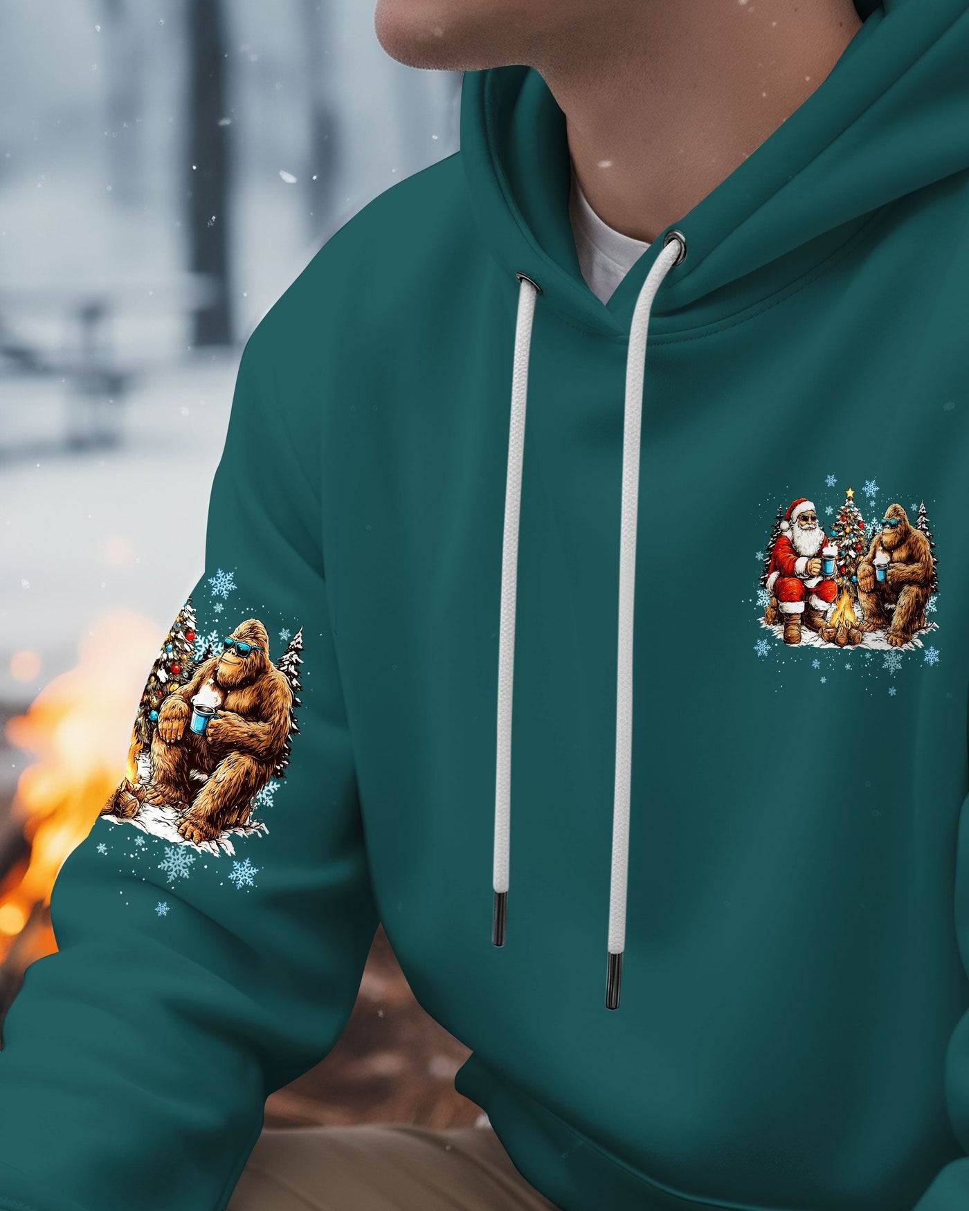 BLISSCORNERS MAKING MEMORIES ONE CAMPFIRE AT A TIME BIGFOOT CHRISTMAS ALL OVER PRINT -  TLTW1711251