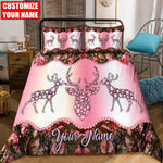 Blisscorners Personalized Deer Hunting Pink Blanket